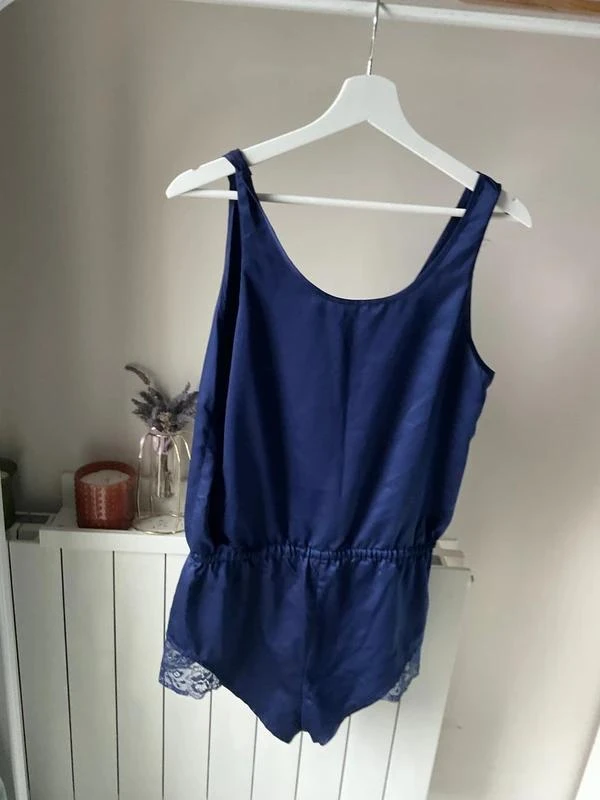 Satin & lace pajama romper – Billet Doux – chic & comfortable Size L – photo 3